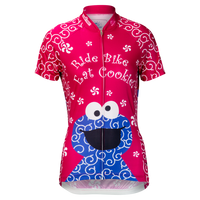 Sesame Street Cookie Monster Women's Pink Cycling Jersey (S, M, XL, 2XL)