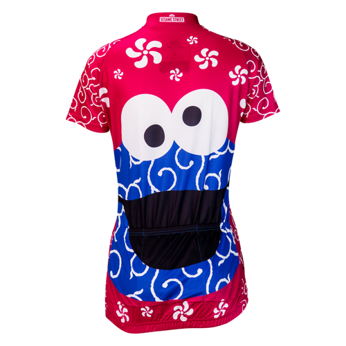 Sesame Street Cookie Monster Women's Pink Cycling Jersey (S, M, XL, 2XL)