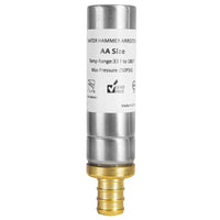 1/2" PEX Crimp Connection F1807, Straight Water Hammer Arrestor, Stainless Steel Plumbingsell