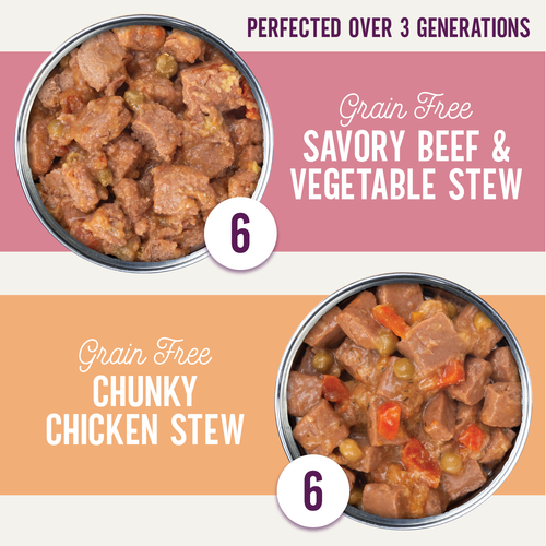 Grain Free Stew Variety Pack: Beef, Chicken