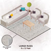 Premium Hand-Tufted Rug Made of 100% Wool  - Still River Grey - 9x12 Feet
