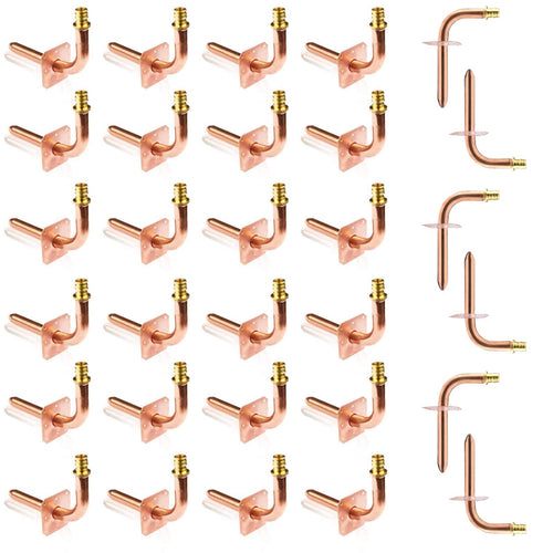 PEX A Expansion 1/2" Copper Stub with Wall Flange, 6" Length