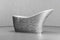 Textured Aged Silver / White