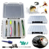 Double-Sided Waterproof Fishing Tackle Box 10/14/18 Compartment Hook Fishing Lure Bait Storage Case Fishing Gear Accessories