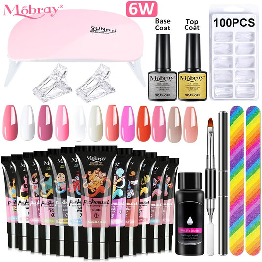 Nail Set Gel Nail Set With UV LED Lamp Dryer Semi Permanent Gel Varnish Set Professional Nail Art Tools Kit Manicure Set