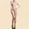 5D 912 PIN Backless Halter Oil Glossy Sheer Bodysuit Leotard