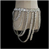 Dazzling Multilayer Crystal Chest & Waist Body Chain Set