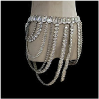 Dazzling Multilayer Crystal Chest & Waist Body Chain Set