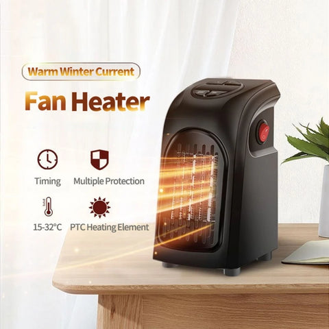 Electric Heater Energy-Saving Desktop Hot Fan Heater Noiseless Home Plug Warm Air Blower Overheating Protection For Winter Warm