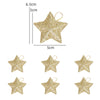 Gold Glitter Star Ornaments Christmas Tree Hanging Pendant 2024 Christmas Decorations for Home Navidad New Year Party DIY Gift