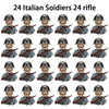 24 шт./комплект солдат Другої світової війни будівельні блоки військові фігури національної армії, що збирають цеглини, освіта, хлопчик, діти, іграшки, різдвяні подарунки