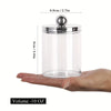 1/2/3 PC Plastic Cotton Swab Ball Pad Holder Storage Box 10 Oz Bathroom Organizer, Qtip Apothecary Jar Clear Container Dispenser