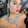 Exaggerated Geometric Rhinestone Necklace