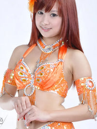 The Stardust Oasis Sirena – Sequined & Beaded Push-Up Belly Dance Bra Top