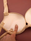 Handmade Steel Ring Gathered Nude Performance Bra Cup