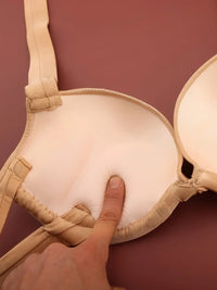 Handmade Steel Ring Gathered Nude Performance Bra Cup