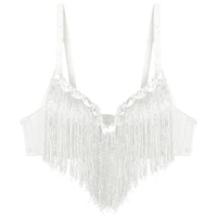 The Stardust Oasis Sirena – Sequined Tassel & Rhinestone Push-Up Belly Dance Bra Top