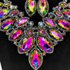 Rhinestone Drop Necklace & Earring Set
