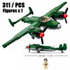 2024 Sluban WW2 Military Russia Air Weapon Mi-24 Helicopters Hind Model Building Blocks Classics Fighter Bricks Plane Toy