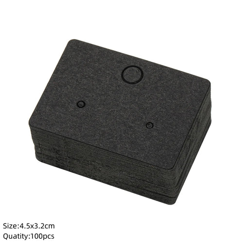 100pcs Cardboard Earring Display Card Paperboard Jewelry Label Hanging for Entrepreneurship Selling Small Businesses Packaging