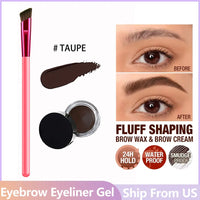 3Color Eyebrow Pomade Eyebrow Eyeliner Gel Waterproof Long-lasting Tinted Sculpted Brow Gel with Brush Eyebrow Stamp Pencil Kit