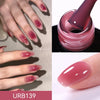 UR SUGAR 7ml Nude Crystal Rubber Base Gel Natural Color Semi Permanent Soak off UV LED Gel Nail Art Varnish