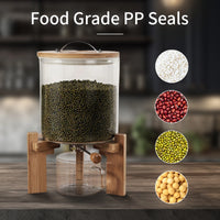 Flour And Cereal Container 5L/7.5L Rice Dispenser Creative Glass Food Storge For Kitchen Organization