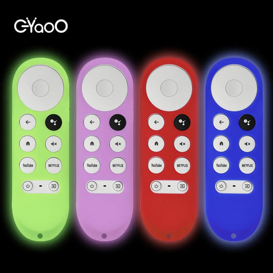 Google TV Remote Silicone Case Google TV Voice Remote Shockproof Silicone Protective Case Glow in the Dark