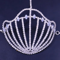 Rhinestone Shell Bra Crystal Chest Body Chain