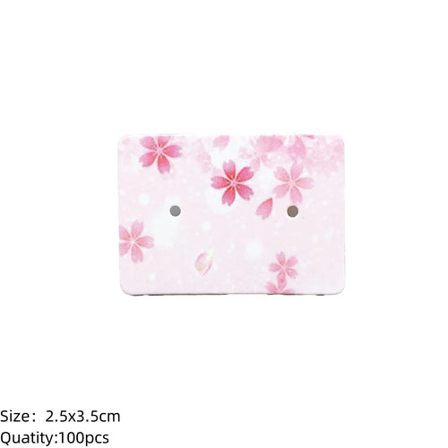 100pcs Cardboard Earring Display Card Paperboard Jewelry Label Hanging for Entrepreneurship Selling Small Businesses Packaging