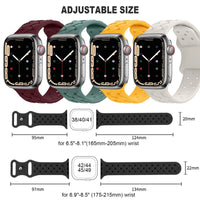 Apple Watch Silicone Strap - Sporty, Breathable, Durable