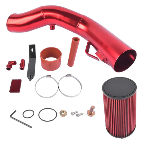 AP03 Engine Cold Air Intake Kit For Ford 03-07 F-250/350 6.0L Powerstroke Diesel Red