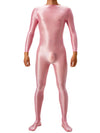Candy Color Oil Glossy Full-Body Shaping Bodysuit Satin Smooth Leotard