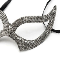 Sparkling Rhinestone Masquerade Face Mask – Breathable Crystal Veil Headwear for Banquets, Festivals & Halloween Costumes