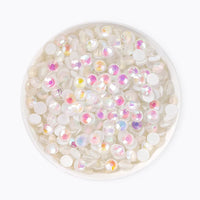 SS6-SS30 Mocha Shimmer White Glass Flatback Non-hotfix Rhinestones