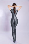 Breathable High-Stretch Zipper Crotch Yoga Bodysuit Shaping Leotard Unitard