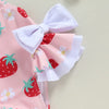 Toddler Girl s Floral Print Swimsuit with 3D Bow Detail Round Neck Sleeveless Design and Frill Trim - Cute Summer Swimwear