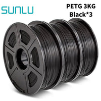 SUNLU PETG 3D Filament 1KG 3 Rolls 1.75mm +/-0.02MM 3D Printing Filament Neatly Wound Filament Vacuum Packing Fast Shipping EzBuyCo