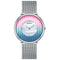 silver pink blue