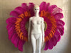 Two-Tone Feather Wing Backpiece Stage Costume Accessory