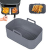 2pcs Air Fryer Silicone Tray Rectangle Oven Baking Basket Reusable Liner Insert Dish Fried Chicken for Airfryers Accessories