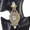 Rhinestone Glass Pendant Necklace & Earring Set