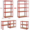 Thicken 5 Tier Garage Shelving Unit Storage Shelves Boltless Shelf Racking HeavyDuty Adjustable For Warehouse,Home,Office&Pantry