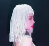 Luxury Crystal Tassel Bikini & Wig Performance Set – Premium Showgirl Stage Costume for GoGo Dancers, Nightclub DJs & Rave Outfits