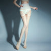 2-in-1 Oil Glossy 1D Sheer Garter Stockings with Lace Package Hip Skirt Tights Set