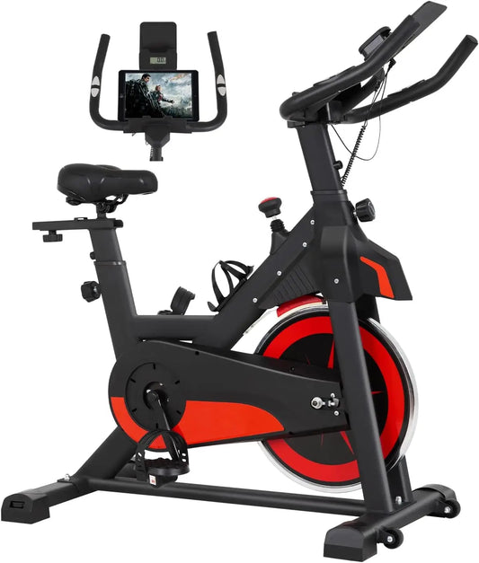 Exercise Bike Indoor Cycling Bike Stationary,Fitness Training with Comfortable Seat Cushion,LCD Monitor Workout bike