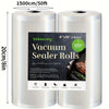 2pcs vacuum sealed bag roll 15m, free of bisphenol A, used for kitchen food packaging bags