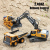 Children RC Car Toys Remote Control Car Toys For Boys Radio Control Excavator Dump Truck Bulldozer Electric Car Kids Toys Gift