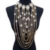 Long Tassel Rhinestone Glass Necklace