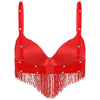 The Stardust Oasis Sirena – Sequined Tassel & Rhinestone Push-Up Belly Dance Bra Top